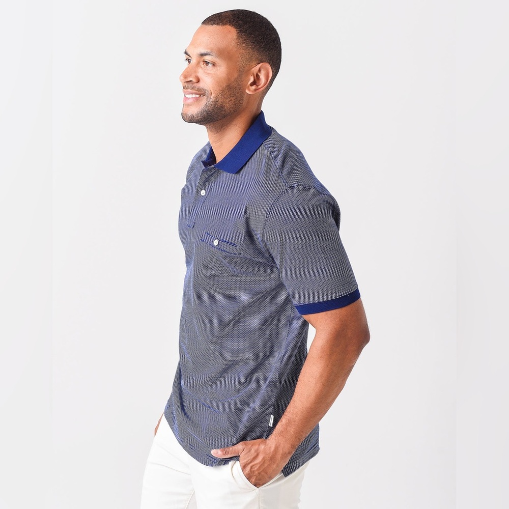 Rodd & Gunn • Staveley Men’s Polo Cotton Jacquard Shirt (XL)